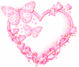 un coeur avec plein de papillon 